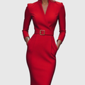 Raffiniertes Midi-Kleid