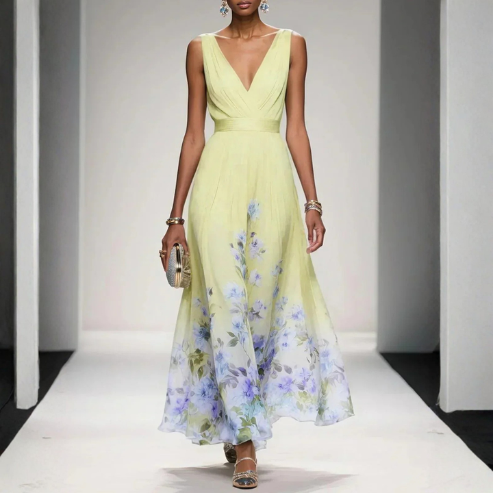 Damen Florales Maxi Kleid Für Hochzeitsgäste