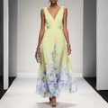 Damen Florales Maxi Kleid Für Hochzeitsgäste