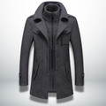 Herren Smart-Casual Mantel mit Knopfverschluss