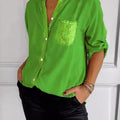 Glitzerbluse Mit Paillettentasche