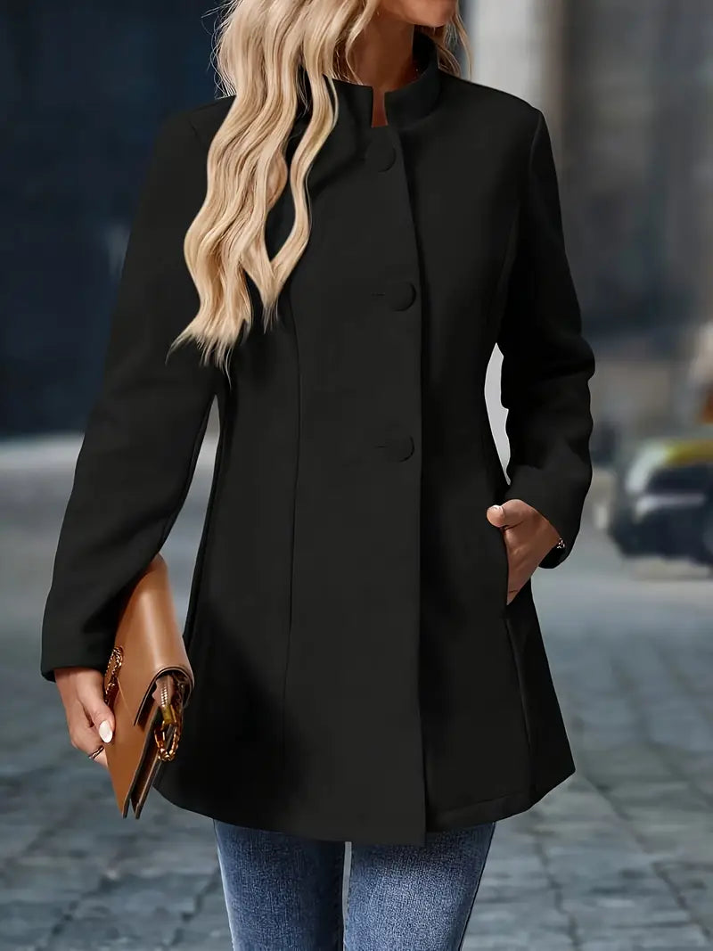 Damen Winter Mantel mit Knöpfen