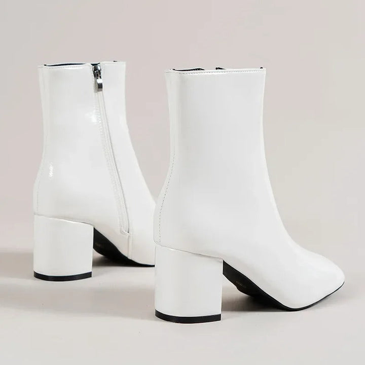 Damen Stiefeletten | Elegant & Vielseitig — Kunstleder, spitzer Schuh, Blockabsatz