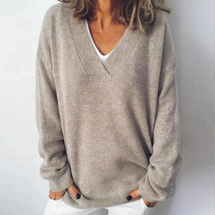 Pullover mit V-Ausschnitt für Damen