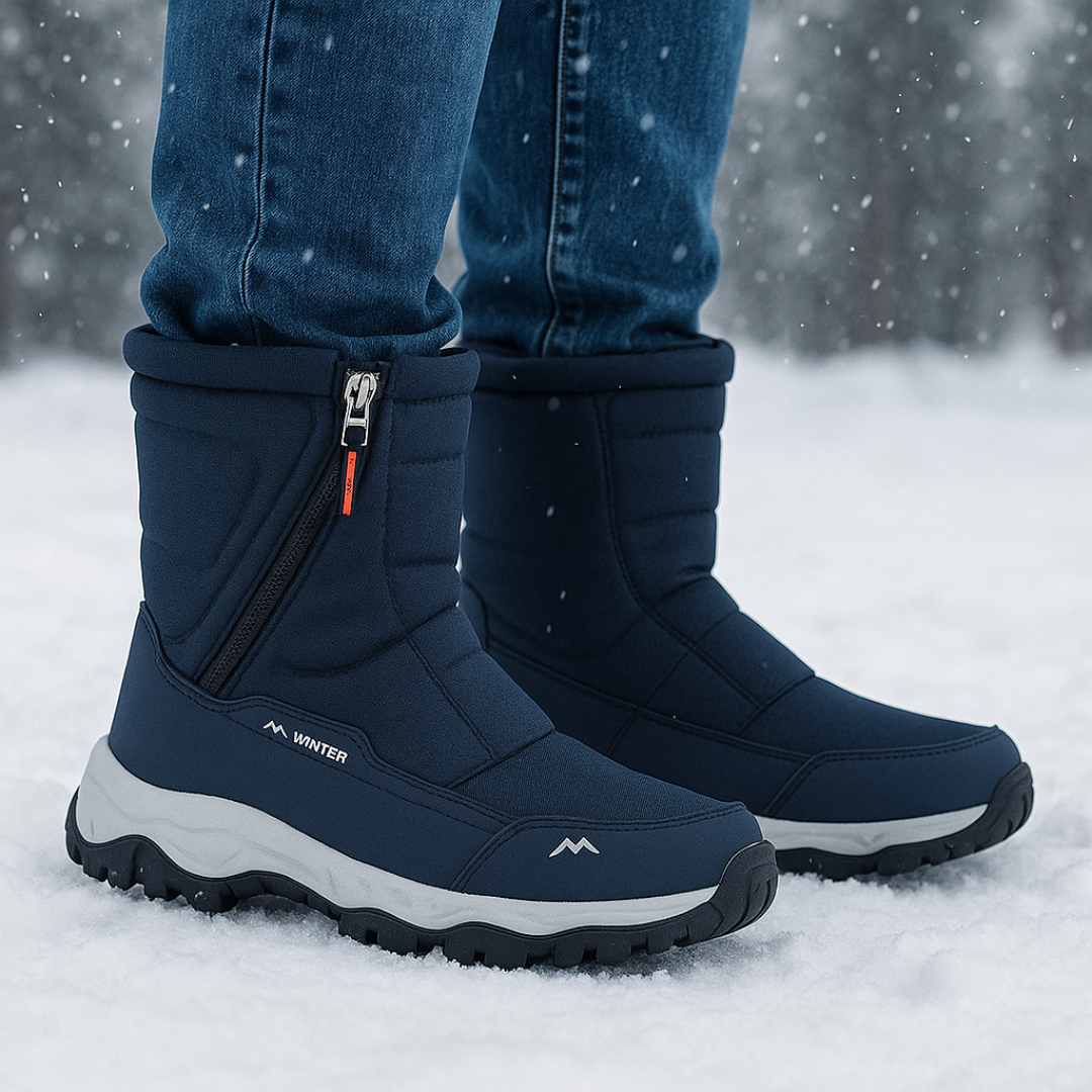 Wasserdichte Winterstiefel Damen gefüttert mit Reißverschluss