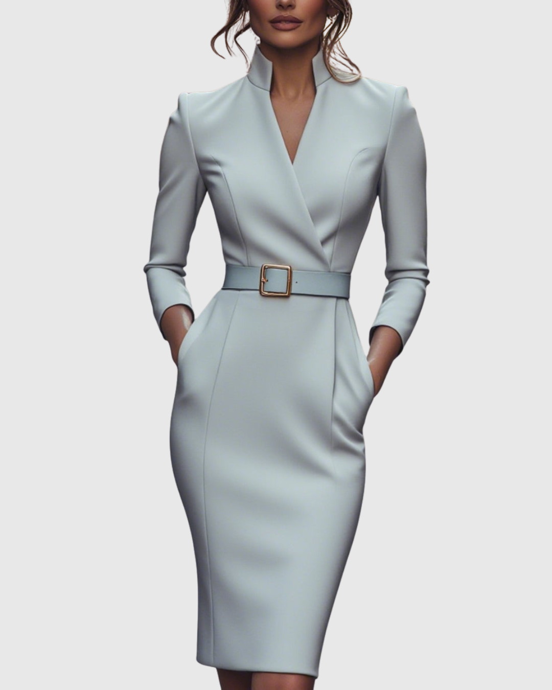 Raffiniertes Midi-Kleid