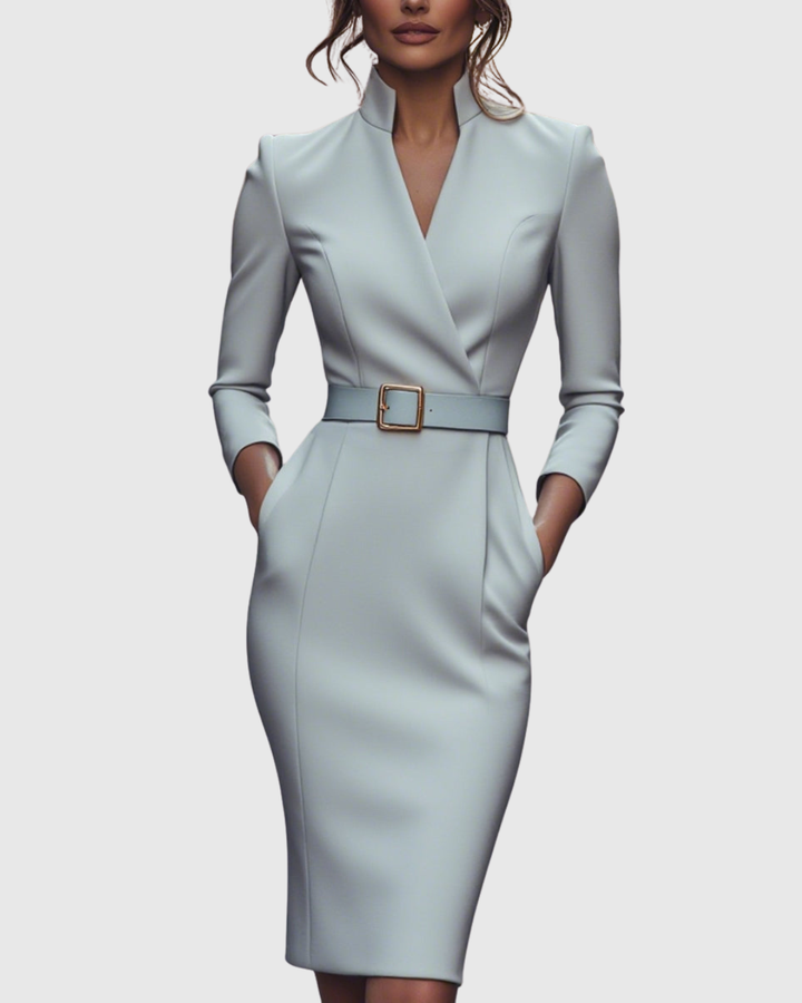 Raffiniertes Midi-Kleid