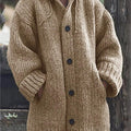 Lange, übergroße Strickjacke mit Kapuze