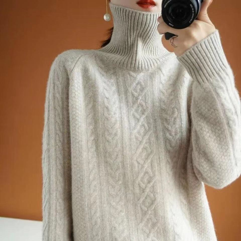 Gestrickter Rollkragenpullover