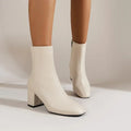 Damen Stiefeletten | Elegant & Vielseitig — Kunstleder, spitzer Schuh, Blockabsatz