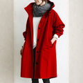 Damen langer Streetcoat mit Knopfleiste