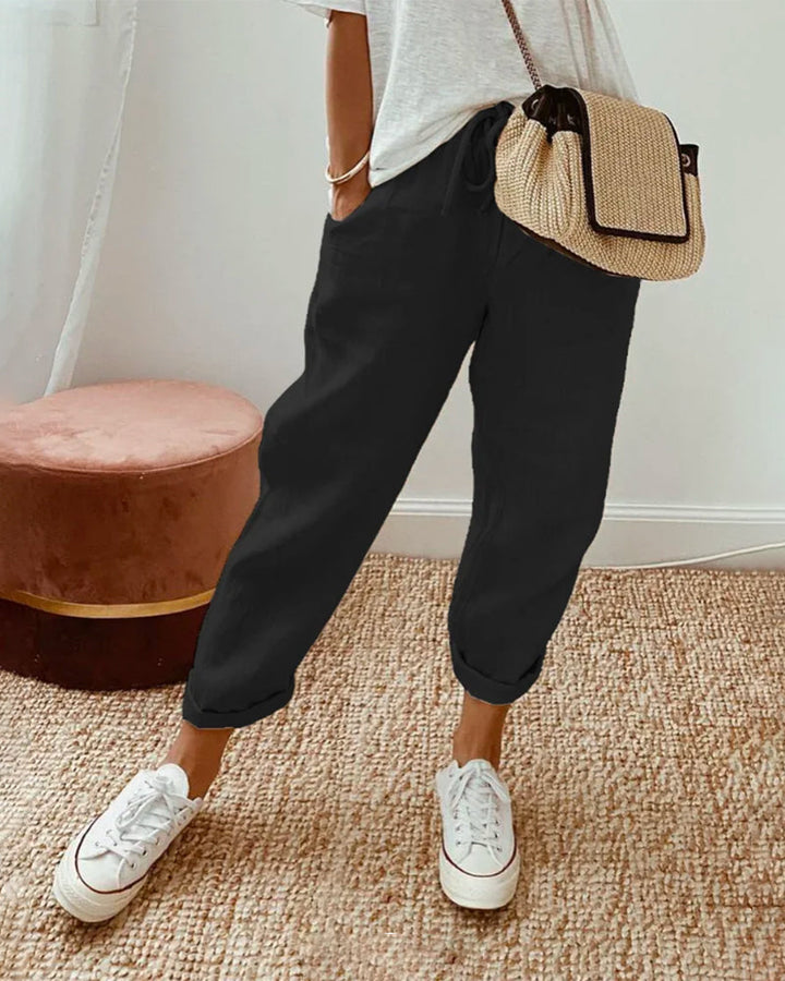 Stilvolle Freizeit-Leinenhose