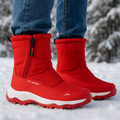 Wasserdichte Winterstiefel Damen gefüttert mit Reißverschluss