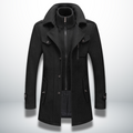 Herren Smart-Casual Mantel mit Knopfverschluss