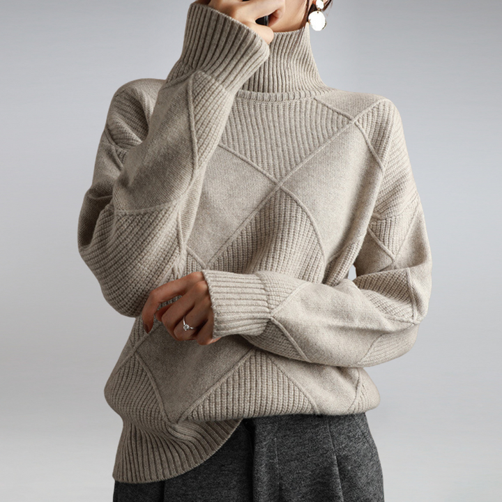 Damen Luxuriöser Rollkragenpullover