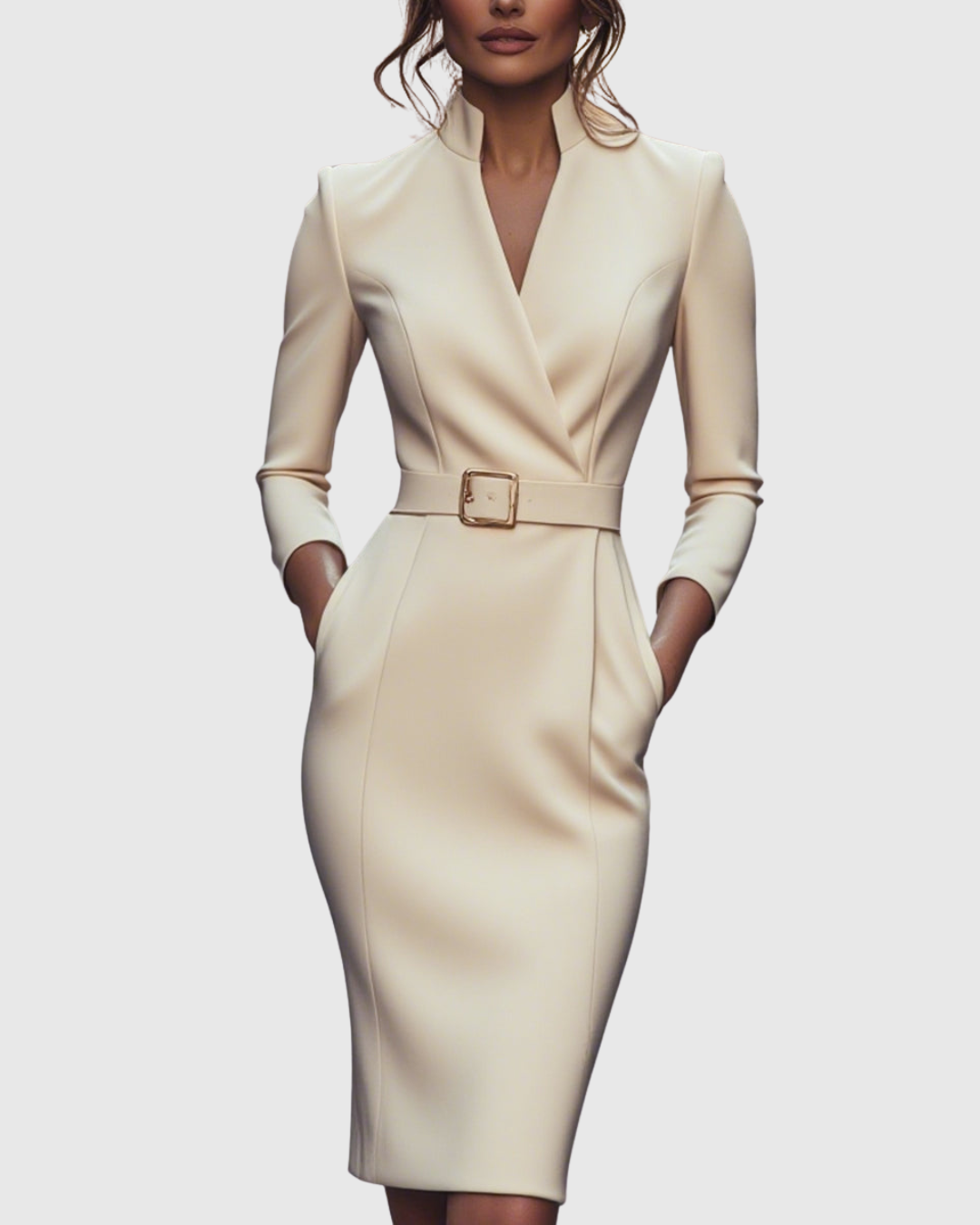 Raffiniertes Midi-Kleid