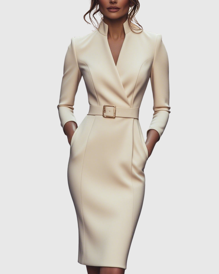 Raffiniertes Midi-Kleid
