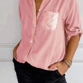 Glitzerbluse Mit Paillettentasche