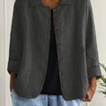 Damen Casual Leichte Jacke Mit Knopfleiste