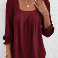Baumwollbluse Mit Eckigem Ausschnitt