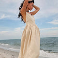 Langes Sommerkleid aus Baumwolle