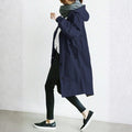 Damen langer Streetcoat mit Knopfleiste