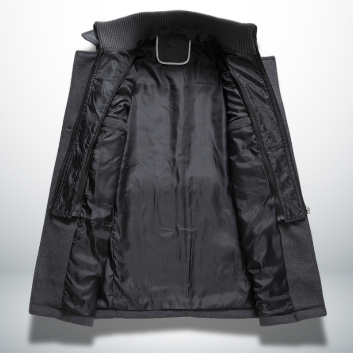 Herren Smart-Casual Mantel mit Knopfverschluss