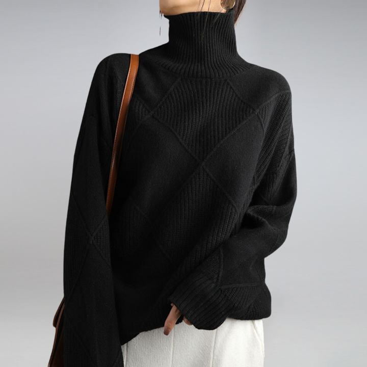 Damen Luxuriöser Rollkragenpullover
