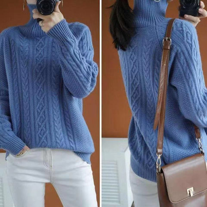 Gestrickter Rollkragenpullover