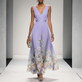 Damen Florales Maxi Kleid Für Hochzeitsgäste