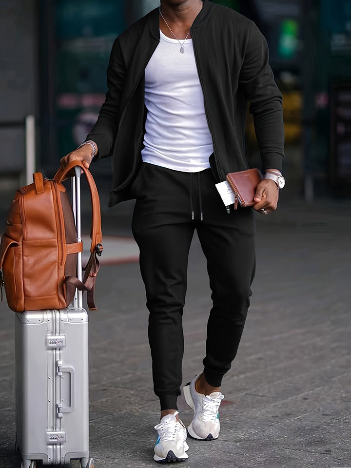 Herren Freizeit-Jogger-Trainingsanzug-Set