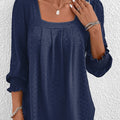 Baumwollbluse Mit Eckigem Ausschnitt