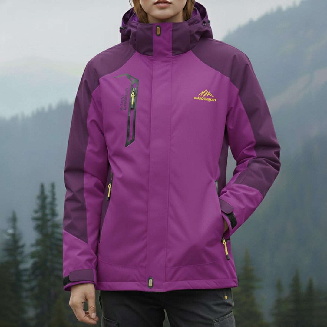 Outdoorjacke Damen wasserdicht & winddicht mit Kapuze
