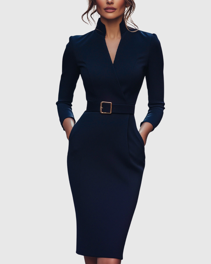 Raffiniertes Midi-Kleid