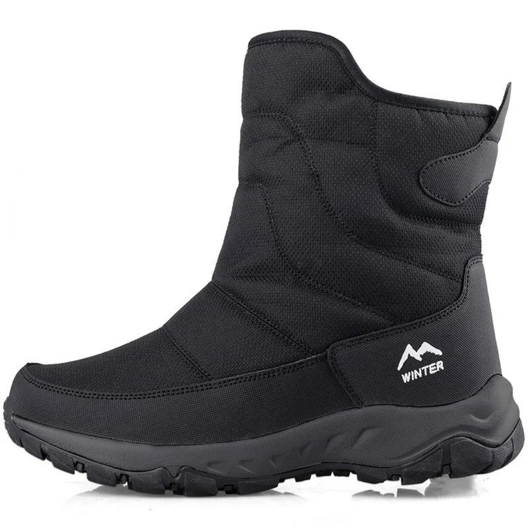 Winterstiefel für Herren Wasserdicht mit Seitenreißverschluss und Plüschfutter