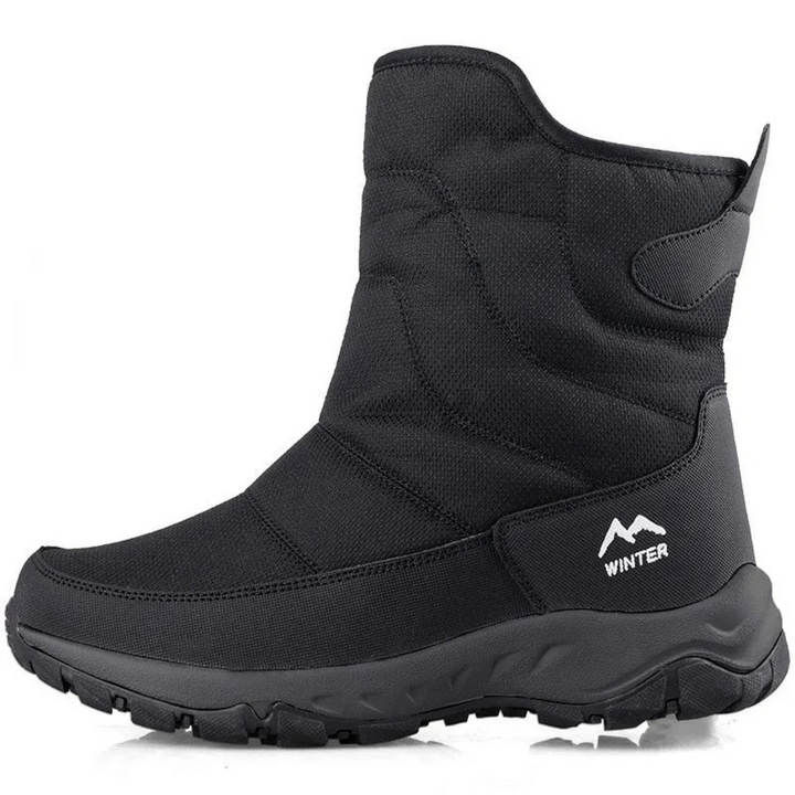 Winterstiefel für Herren Wasserdicht mit Seitenreißverschluss und Plüschfutter