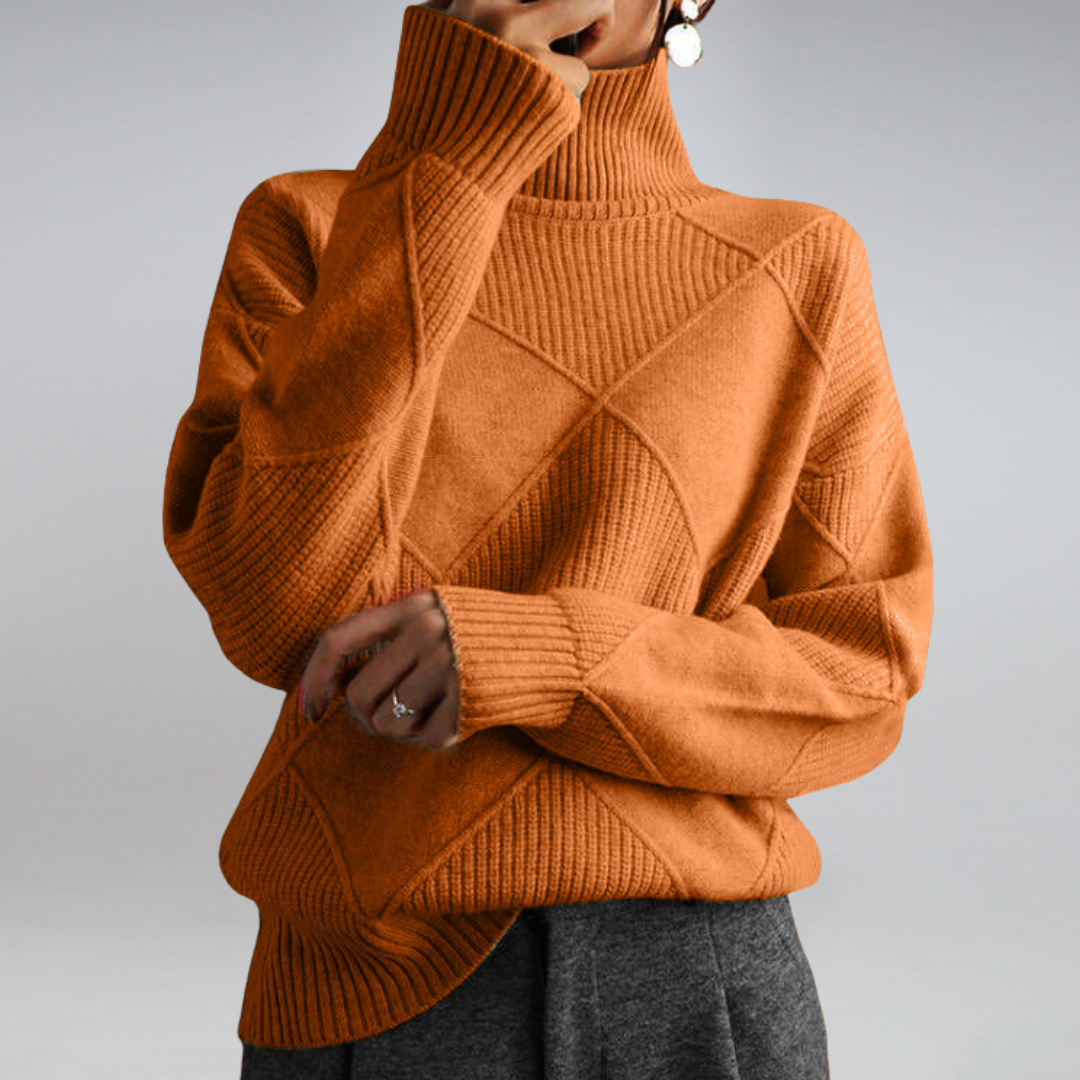 Damen Luxuriöser Rollkragenpullover