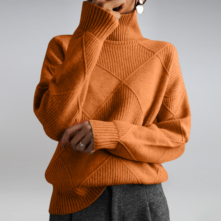 Damen Luxuriöser Rollkragenpullover