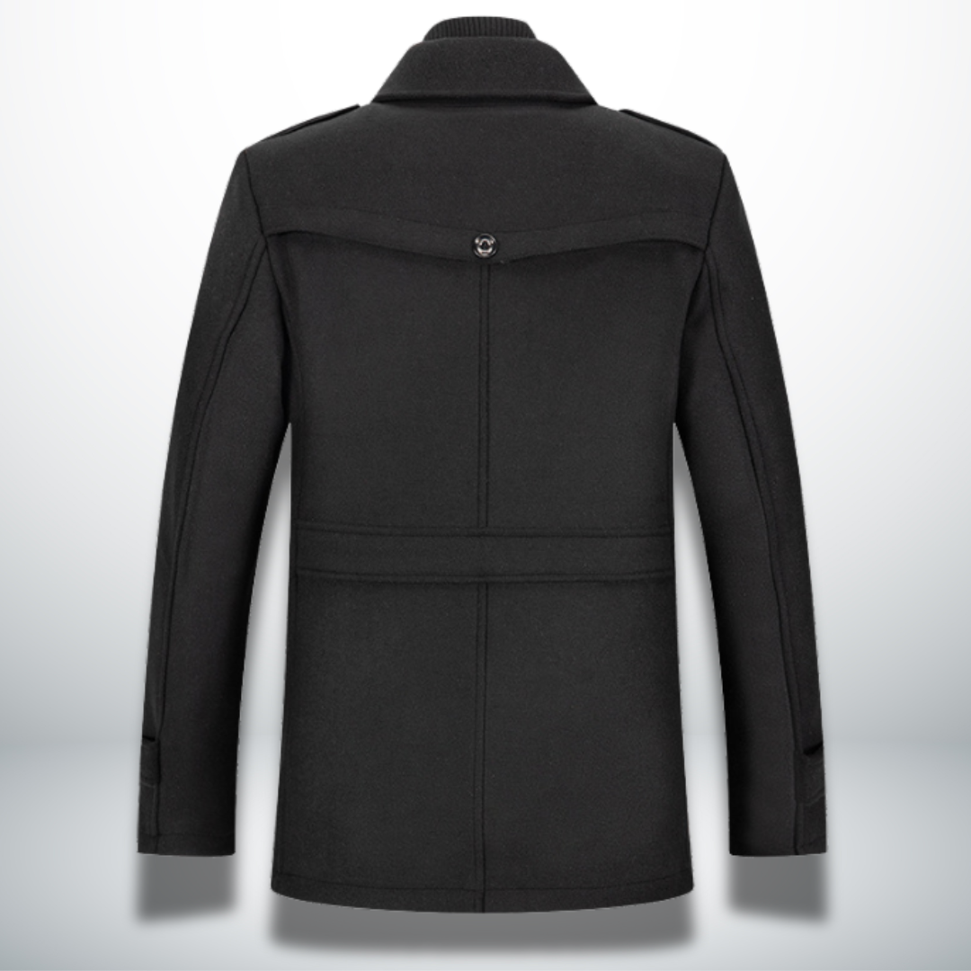 Herren Smart-Casual Mantel mit Knopfverschluss