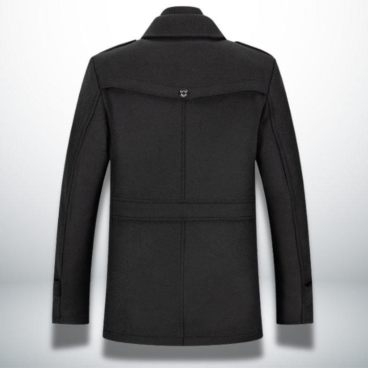 Herren Smart-Casual Mantel mit Knopfverschluss