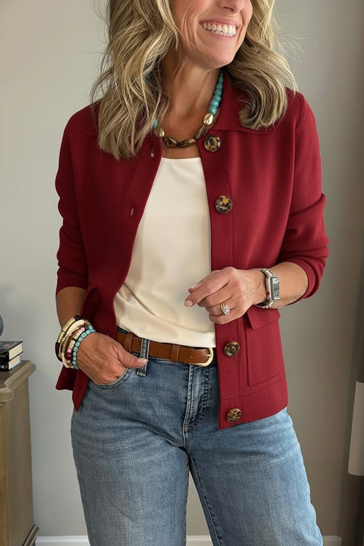 Legeres Sakko mit Revers und Tasche