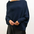 Asymmetrisch drapierter Pullover