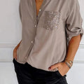 Glitzerbluse Mit Paillettentasche