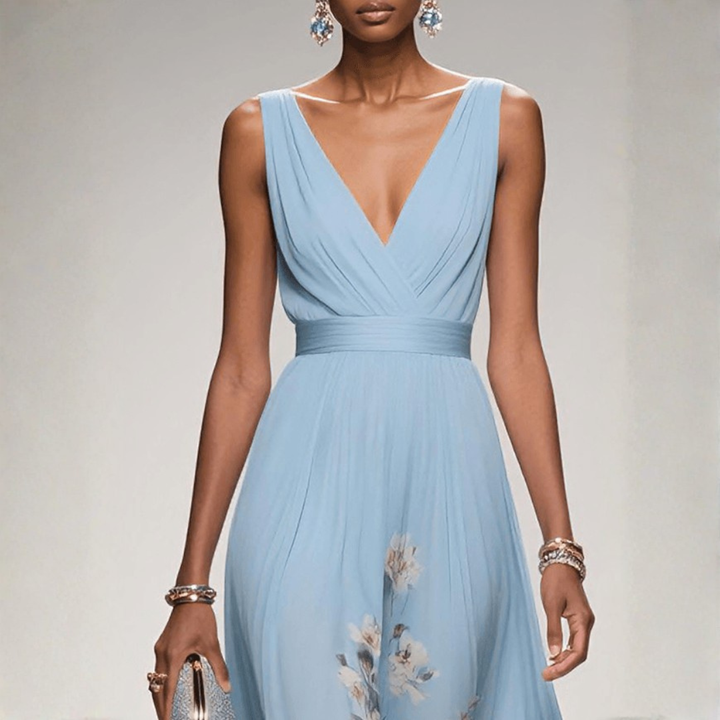 Damen Florales Maxi Kleid Für Hochzeitsgäste