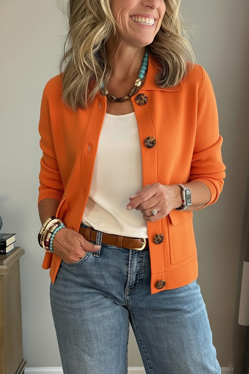 Legeres Sakko mit Revers und Tasche