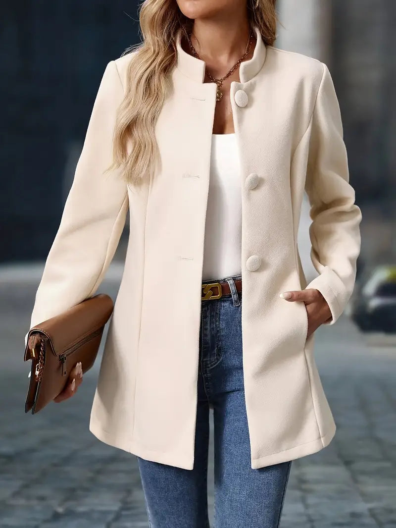 Damen Winter Mantel mit Knöpfen