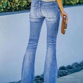 Bootcut-Jeans mit hoher Taille