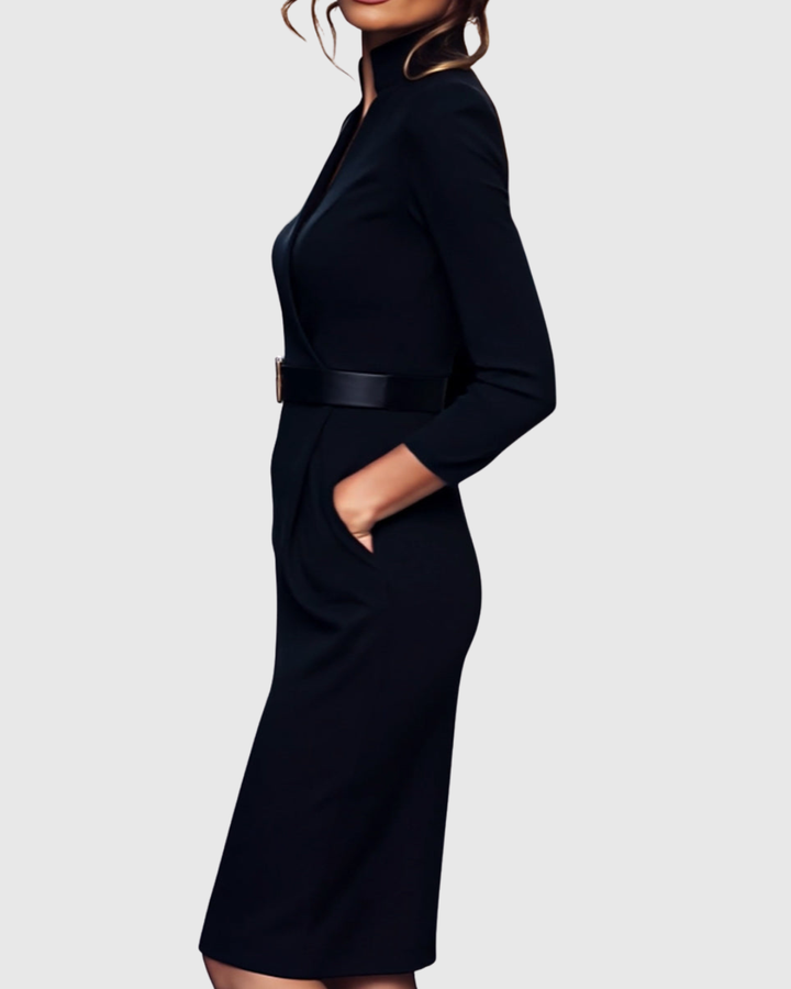 Raffiniertes Midi-Kleid