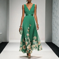 Damen Florales Maxi Kleid Für Hochzeitsgäste