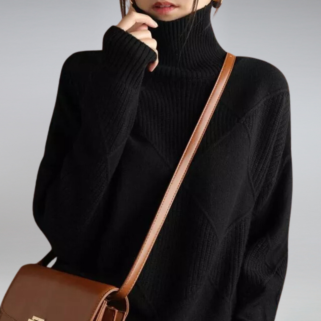 Damen Luxuriöser Rollkragenpullover